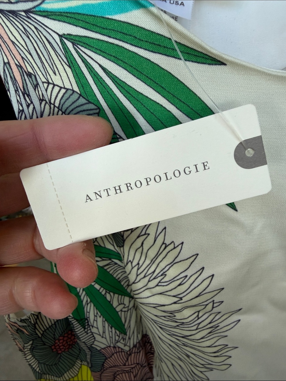 NWT Anthropologie Corey Lynn Calter Bloome Jumpsuit in Cream and Green sz 2 - Picture 6 of 12